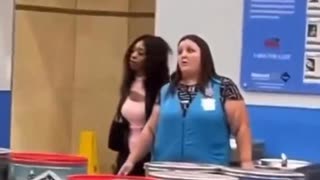 Nigger holding fat Walmart employee hostage at gunpoint in Richland, MS last night