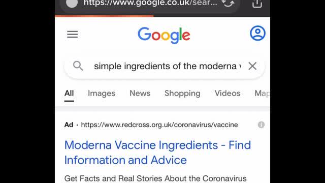 GOOGLE SEARCH - Moderna vaccine ingredients… ‘safe and effective? ???