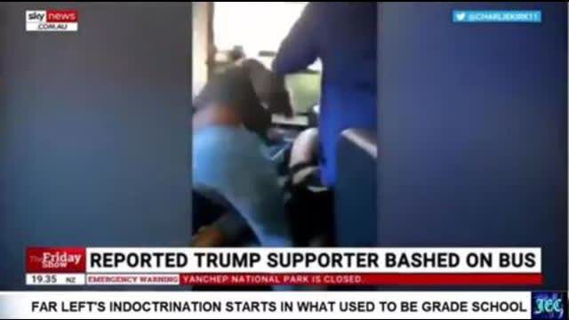Teen Trump Support Beaten Up On Bus - The Violent Left Are Taught Young!