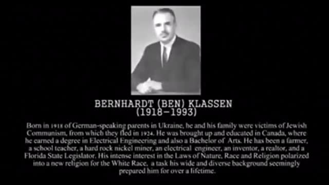 SURVIVAL OF THE WHITE RACE -BEN KLASSEN