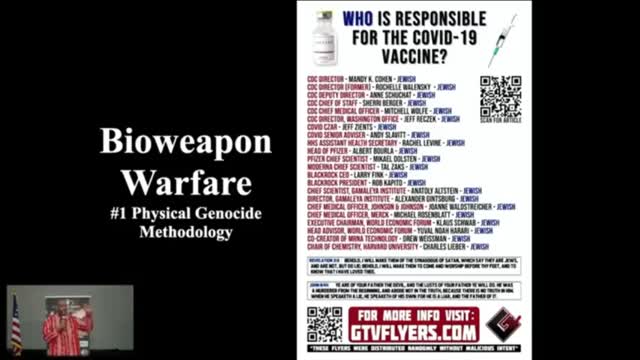 Ayo Kimathi at the JP Conference "We're ALL JEWISH BIO WEAPON holocaust SURVIVORS