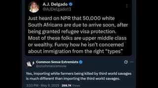 first group of white refugees fleeing south african nigger violence have arrived in the usa