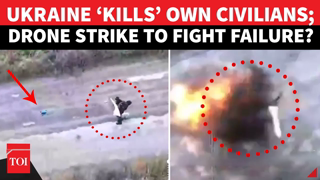 Zelensky’s Men Kill Ukrainian Civilians? Dramatic Drone Attack Caught On Camera | Watch