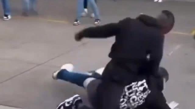 Animalistic NIGGER student assaults a White student at Harwood Junior High in Bedford, Texas.