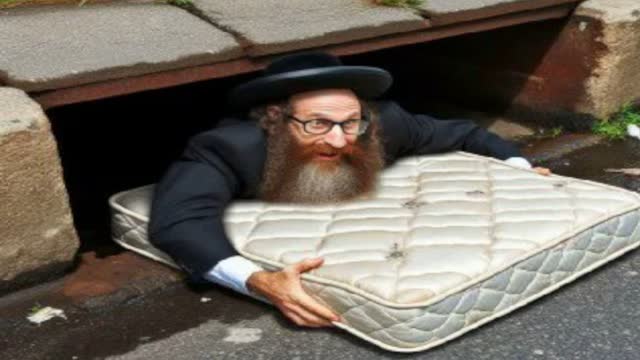 Jews riding matresses in sewers