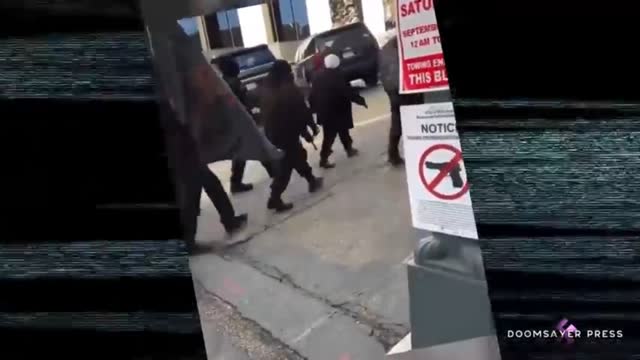 FUCKING RETARDED NIGGER attemps to steal guys bag as a ""prank""