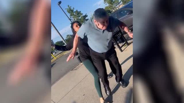 Hey guys i got a idea... lets not throw flyers and wait till we are as old as this guy and stand no chance against sheeboon NIGGERS can treat us like this racist bitch.