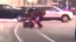 NIGGER DOES A WHEELIE ON PIGS HEAD, gets away with murder on LEO because slow ass cops cant chase a ATV and cant figure out niggers are at war with whites and white cops. They too dumb and slow brained to know niggers are their sworn enemies.