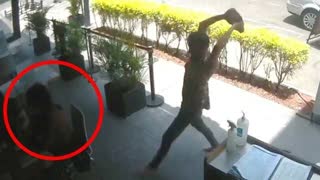 Sicko Walks in Restaurant with a Brick Hits Woman Eating with her Boyfriend.