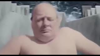 Winston Churchill Goes Backward Down a Water Slide & Loses His Trunks (1934)