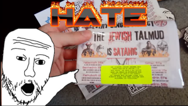 INSANE BIGOT SHOWS HOW TO MAKE HATE FLYERS