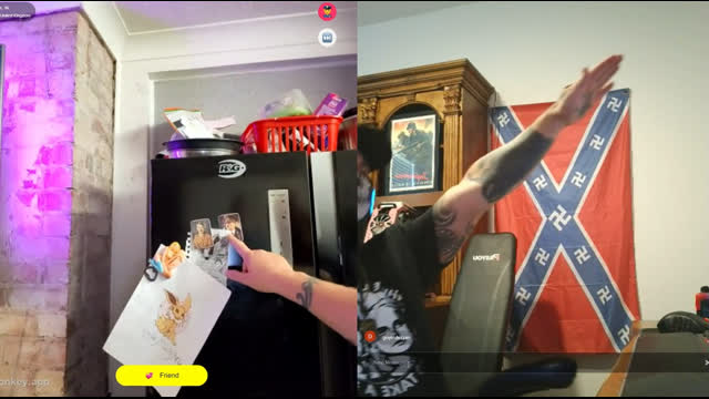 BRITWAFFEN SHOWS ME HIS HITLER MAGNET