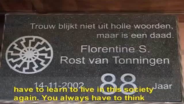 Interview With SS Widow Florentine Rost van Tonningen (Eng Subs)