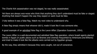 Charlie Kirk's Assassination Was Not Staged