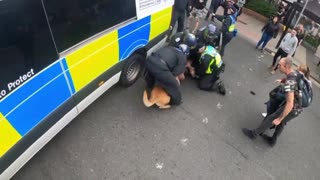 Bring a Baton.Dog Torn flesh. The British just like palestine, When Police & Their Dogs Brutally Attacked Protestors On 29th Aug 2021