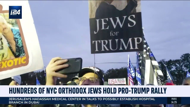 Hundreds of New York Ultra-Orthodox Jews Hold Pro-Trump Rally