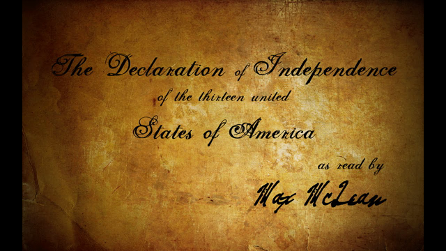 The Declaration of Independence (as read by Max McLean)