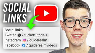 How To Add Social Media Links To YouTube Video Description - Full Guide