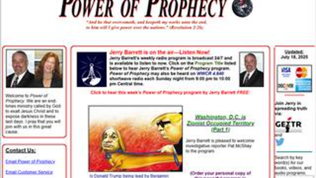 Power Of Prophecy w/ Jerry Barrett - Washington, D.C. is Zionist Occupied Territory (Part 1)