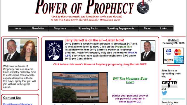 Power Of Prophecy with Jerry Barrett - Will The Madness Ever End?