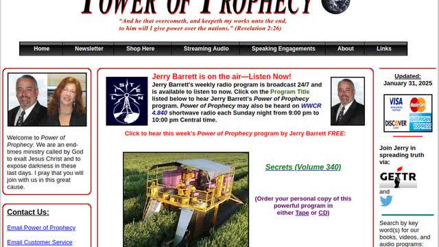 Power Of Prophecy with Jerry Barrett - Secrets (Volume 340)