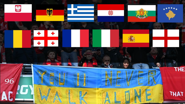 Europe ultras united against Russian aggression - PUTIN , STOP THE WAR