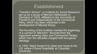 THE FRANKFURT SCHOOL OF SOCIAL DESTRUCTION II