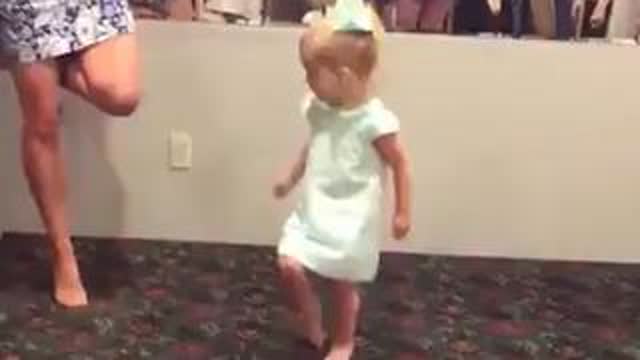 ?  2 year old performs an Irish River Dance ?