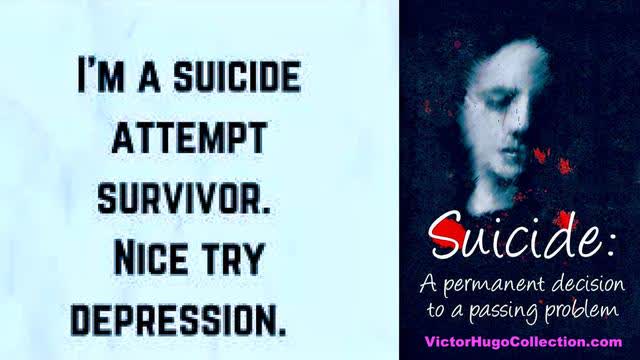 Surviving Suicide Panic Attacks Depression Never Give Up Never Surrender John Rocheleau Victor Hugo