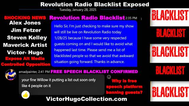 Alex Jones Jim Fetzer Kerry Cassidy Steven Kelley Victor Hugo Bare Secret Revolution Radio Blacklist