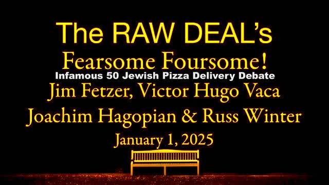 Jim Fetzer VictorHugo Clash Over Demons 50 Jewish Pizza Delivery Debate Russ Winter Joachim Hagopian