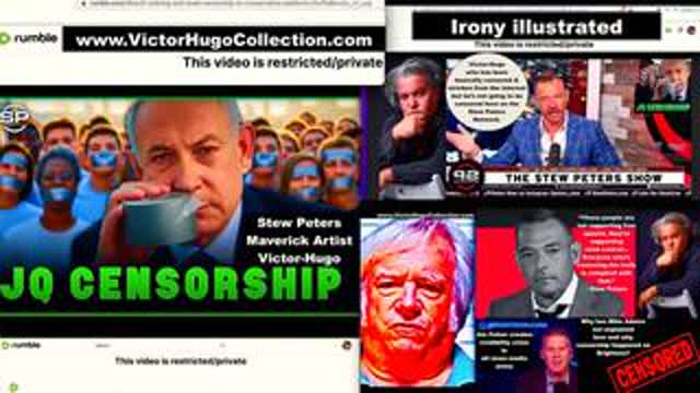 Censored Stew Peters Victor Hugo Mike Adams Brighteon Censorship Jim Fetzer Sandy Hook Interview