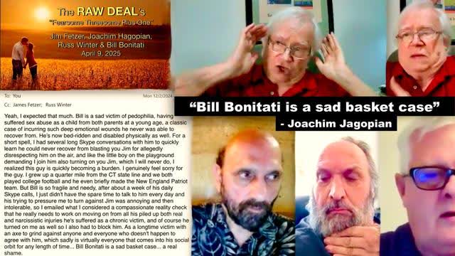 Joachim Hagopian Bill Bonitati Is A Sad Basket Case Email Ruins Russ Winter Jim Fetzer Credibility