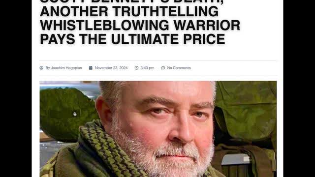 Scott Bennett Assassination Sends Signal To USA Whistleblowing Warriors Joachim Hagopian Victor Hugo