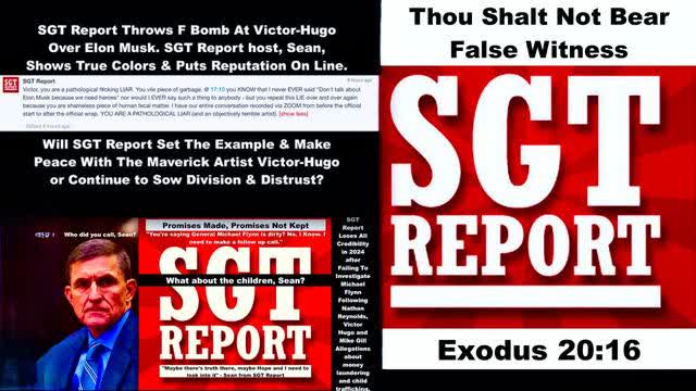 SGT Report Ruins Reputation Using Curses To Bear False Witness Mislead Audience Fails To Honor Word