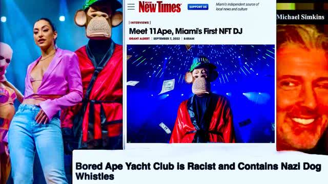 FTX Partner Michael Simkins Brings Bored Ape Yacht Club Racist Nazi Dog Whistle Into Music World Ye