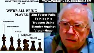 Jim Fetzer Fails To Suppress News Of His Treasonous Sandy Hook Conspiracy By Slandering Victor Hugo