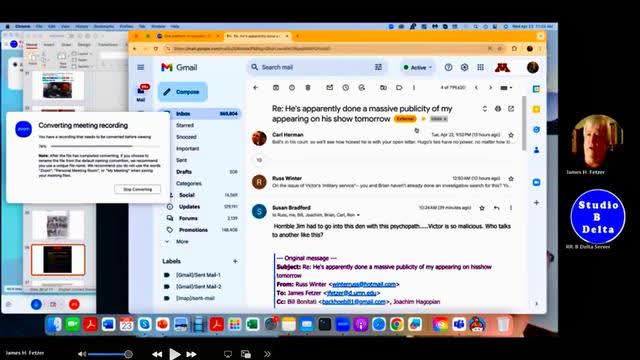 Jim Fetzer Shares Carl Herman Susan Bradford Russ Winter Emails Conspiring To Slander Victor Hugo