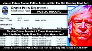 Jim Fetzer Claims He Was Arrested For Not Wearing Seat Belt And Rolling Into Parked Car At 2 MPH