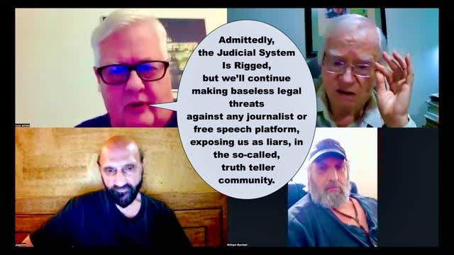 Jim Fetzer Russ Winter Bill Bonitati Admit Judicial System Is Rigged While Threatening Legal Action