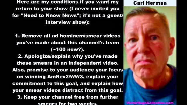 Carl Herman Uses Conditions To Cover Up For Jim Fetzer Brian Davidson Russ Winter Joachim Jagopian