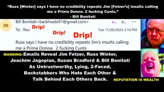 Emails Expose Jim Fetzer Russ Winter Joachim Hagopian Susan Bradford Bill Bonitati As Backstabbers