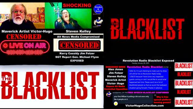 Revolution Radio Blacklist Exposes SGT Report Jim Fetzer Censor Steven Kelley VictorHugo Live On Air