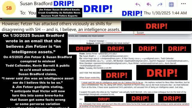 Jim Fetzer Susan Bradford Emails Crush Credibility As Reliable News Sources Truth Tellers Experts