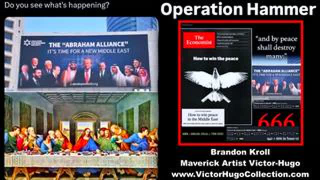 Israel Zionist Jews Mock Jesus Trump Christ Last Supper Abraham Alliance Operation Hammer Symbolism