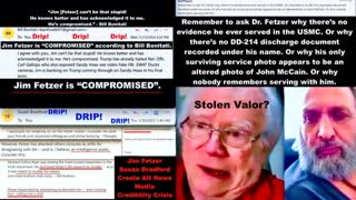Stolen Valor Discredited Jim Fetzer Awkward Long Pause After Being Asked If He Would Lie For $50K