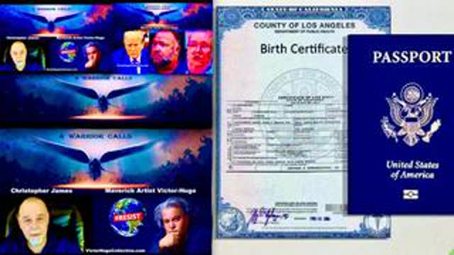 Christopher James Warrior Calls Victor Hugo Birth Certificates Passports Sandy Hook Alex Jones Trump