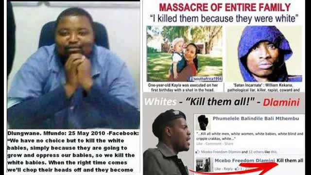 S.Africa: Blacks who openly talk about killing all the Whites
