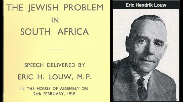 1930s: How Whites tried to stop Jews: Parliament speech: We don't want European Jews in South Africa!