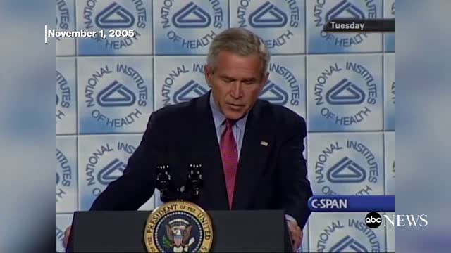Pandemic George W. Bush Talking PP's 2005 | Prevent + Protect